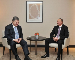 Prezident İlham Əliyev Ukrayna Prezidenti ilə görüşüb