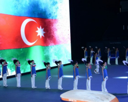 İdman gimnastikası üzrə dünya kuboku yarışlarının təntənəli açılış mərasimi olub