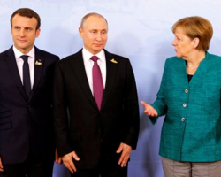 Hamburqda Merkel, Makron və Putinin üçtərəfli görüşü keçirilir