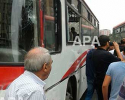 Avtobus qəzası: yaralılar var YENİLƏNİB -Foto