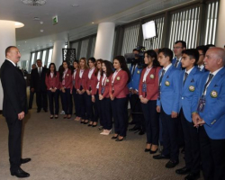 İlham Əliyev: Beynəlxalq idman yarışlarının keçirilməsi Azərbaycanın gücünü, Azərbaycana olan hörməti göstərir
