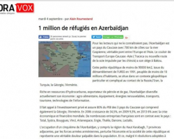 Fransa portalında Azərbaycan ərazilərinin Ermənistan tərəfindən işğal olunması barədə məqalə dərc edilib