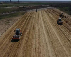 Bakı-Rusiya yeni avtomobil yolunun tikintisi davam etdirilir (FOTO/VİDEO)