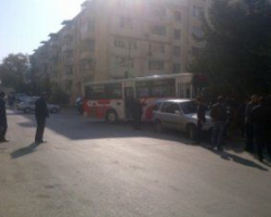 Paytaxtda daha bir avtobus qəzası - (Foto)
