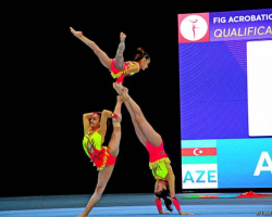 Bakıda akrobatika gimnastika üzrə Dünya Kubokunda iştirak edəcək azərbaycanlı idmançıların podium məşqləri başlayıb