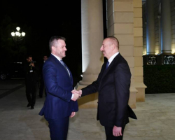 Azərbaycan Prezidenti İlham Əliyev Slovakiyanın Baş naziri Peter Pelleqrini ilə görüşüb