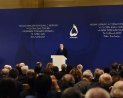 Prezident İlham Əliyev VII Qlobal Bakı Forumun açılışında iştirak edir