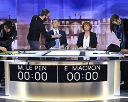 Makron və Le Penin sonuncu teledebatını 16,5 milyon tamaşaçı izləyib
