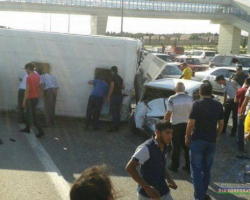 Bakıda dəhşətli avtobus qəzası: 21 yaralı  - Fotolar