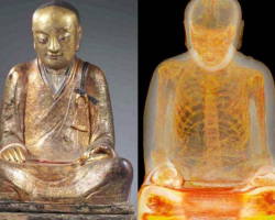 Çindən qaçırılan Budda heykəlinin içindən keşiş mumiyası çıxdı