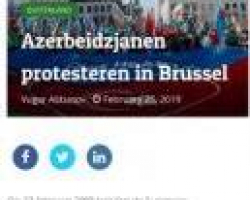 Niderland mediası Brüsseldə keçirilən Qarabağ mitinqindən yazdı