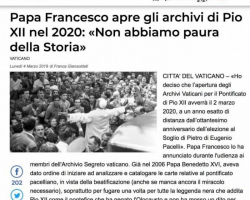 Vatikan Roma Papası XII Piyin dövrünə aid gizli arxivləri açacaq