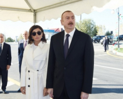 Prezident İlham Əliyev və xanımı Şamaxıda səfərdədir