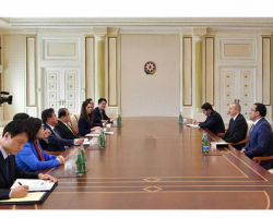 Prezident İlham Əliyev Koreya Respublikası Milli Assambleyasının sədrini qəbul edib