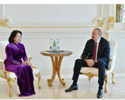 Azərbaycan Prezidenti İlham Əliyev Vyetnamın vitse-prezidentini qəbul edib
