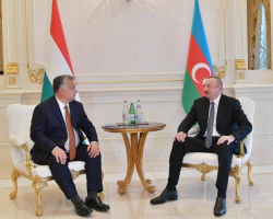 Azərbaycan Prezidenti İlham Əliyev Macarıstanın Baş Naziri Viktor Orban ilə görüşüb (YENİLƏNİB)