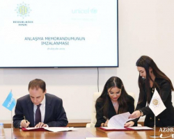 Heydər Əliyev Fondu ilə UNİSEF arasında Anlaşma Memorandumu imzalanıb