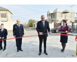 Prezident İlham Əliyev Pirşağı dəmir yolu stansiyasının açılışında iştirak edib