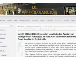 Türkiyə Xarici İşlər Nazirliyi saxta “erməni soyqırımı” iddiası ilə bağlı açıqlama yayıb