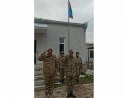 Ağdamın Şelli kəndində Azərbaycan bayrağı ucaldılıb 