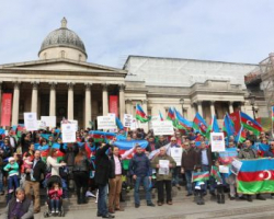 Londonda erməni işğalına qarşı etiraz aksiyası - FOTOLAR
